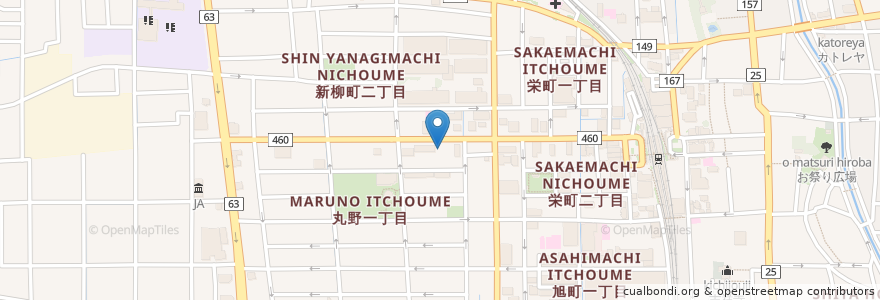 Mapa de ubicacion de 岩倉市 en 日本, 愛知県, 岩倉市.