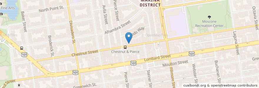 Mapa de ubicacion de Chase en 美利坚合众国/美利堅合眾國, 加利福尼亚州/加利福尼亞州, 旧金山市县/三藩市市縣/舊金山市郡, 旧金山.