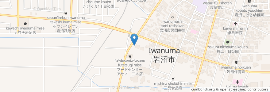 Mapa de ubicacion de とんかつ二木 en ژاپن, 宮城県, 岩沼市.