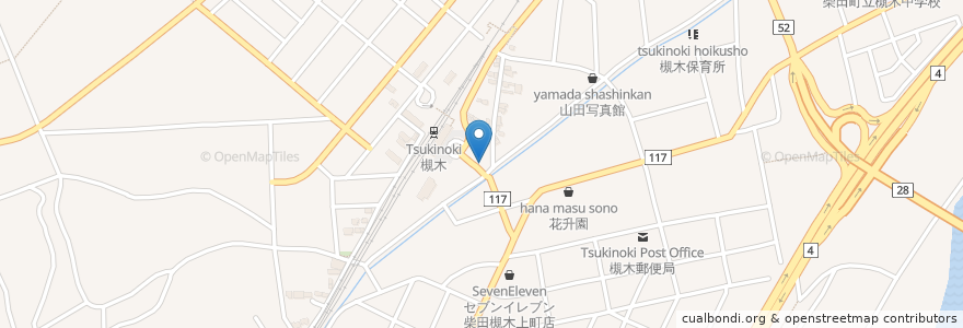 Mapa de ubicacion de 華マル en 日本, 宮城県, 柴田郡, 柴田町.