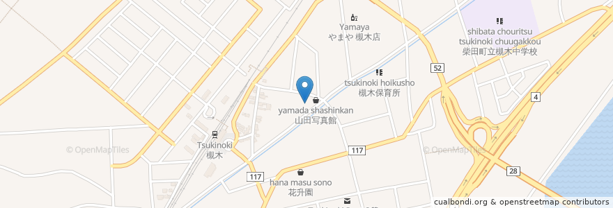 Mapa de ubicacion de カフェ アンダンテ en Giappone, 宮城県, 柴田郡, 柴田町.