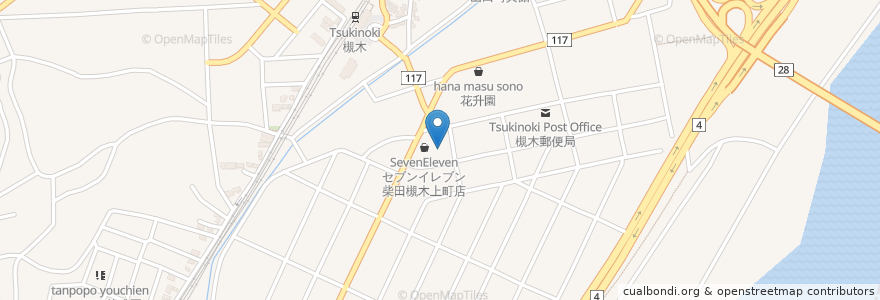 Mapa de ubicacion de 大沼胃腸科外科産婦人科医院 en 日本, 宫城县, 柴田郡, 柴田町.