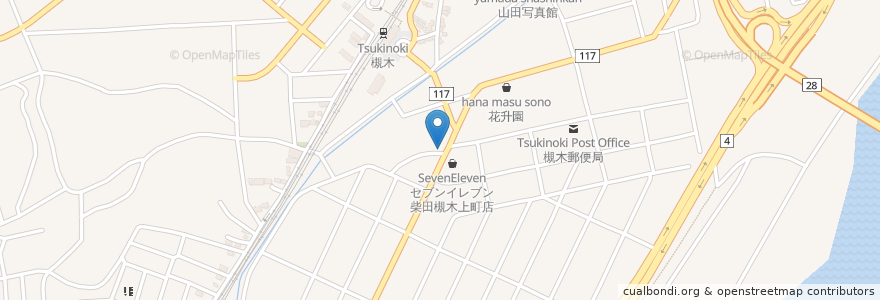 Mapa de ubicacion de 村田や en Jepun, 宮城県, 柴田郡, 柴田町.