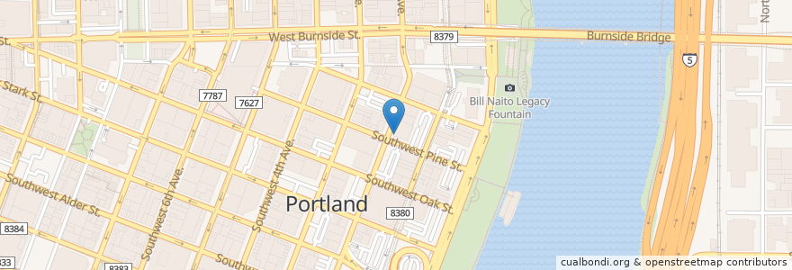 Mapa de ubicacion de Whiz Bang Bar en Vereinigte Staaten Von Amerika, Oregon, Portland, Multnomah County.