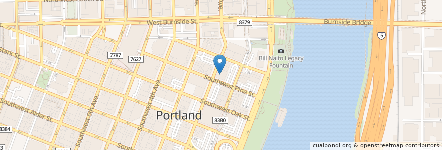 Mapa de ubicacion de OP Wurst en Estados Unidos Da América, Oregon, Portland, Multnomah County.