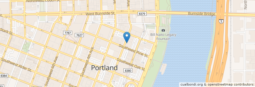Mapa de ubicacion de Pollo Bravo en Amerika Syarikat, Oregon, Portland, Multnomah County.