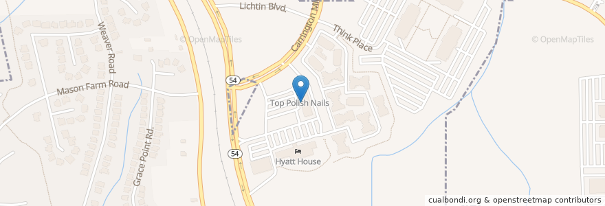 Mapa de ubicacion de Shiloh Animal Hospital en Estados Unidos Da América, Carolina Do Norte, Wake County, Morrisville.