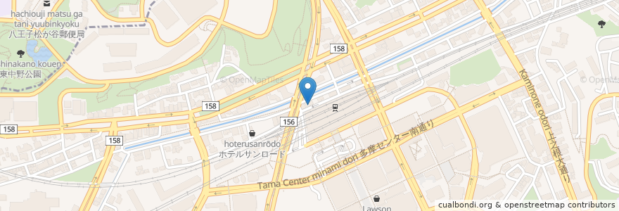 Mapa de ubicacion de 情熱ホルモン en Japan, Tokio, 多摩市.