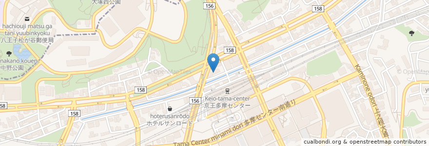 Mapa de ubicacion de 整骨院らくらく堂 en Japonya, 東京都, 多摩市.
