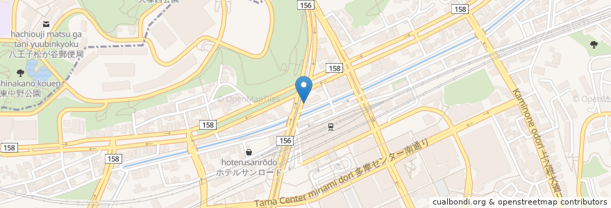 Mapa de ubicacion de 旬鮮たくま en 일본, 도쿄도, 多摩市.