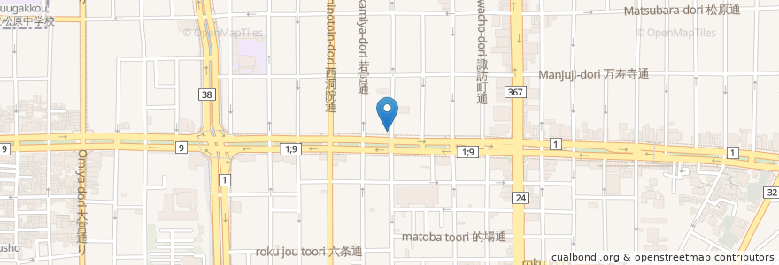 Mapa de ubicacion de マルニアトリカフェ en Jepun, 京都府, 京都市, 下京区.