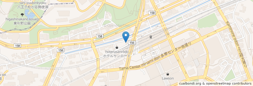 Mapa de ubicacion de スナックらららん en Japan, Tokio, 多摩市.