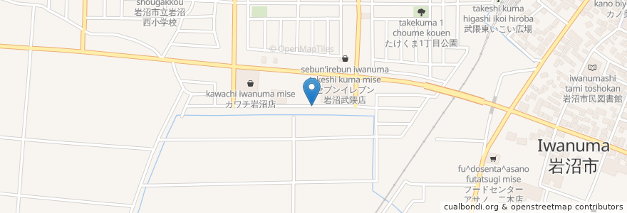 Mapa de ubicacion de あいタウン歯科クリニック en Japonya, 宮城県, 岩沼市.
