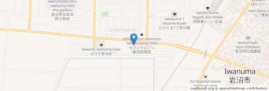Mapa de ubicacion de マクドナルド en 日本, 宮城県, 岩沼市.