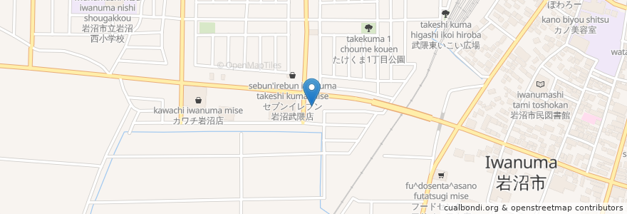 Mapa de ubicacion de 三宝亭 岩沼店 en 日本, 宮城県, 岩沼市.