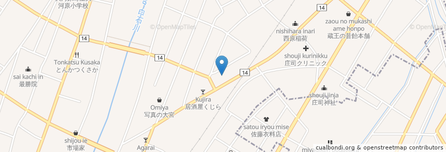 Mapa de ubicacion de 東北労働金庫 大河原支店 en 日本, 宮城県, 柴田郡, 大河原町.