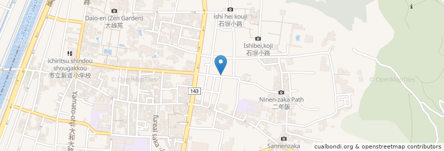 Mapa de ubicacion de Arabica Kyoto Higashiyama en Japão, 京都府, Quioto, 東山区.
