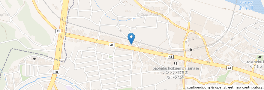 Mapa de ubicacion de 焼肉権左衛門 en 日本, 東京都, 多摩市.