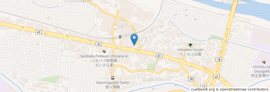 Mapa de ubicacion de 北海道ラーメン 特一番 en Japonya, 東京都, 多摩市.