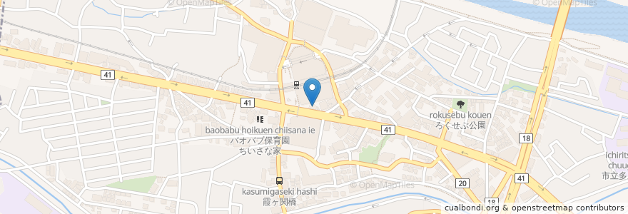 Mapa de ubicacion de ぎょうざの満州 en Japon, Tokyo, 多摩市.