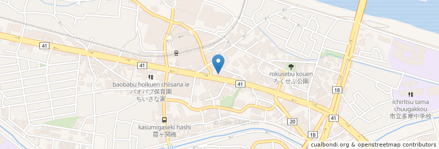 Mapa de ubicacion de キッチンオリジン en Japão, Tóquio, 多摩市.