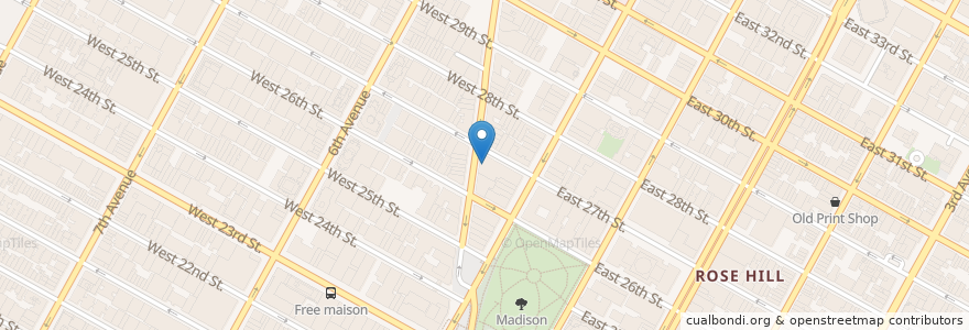 Mapa de ubicacion de The Smith en Соединённые Штаты Америки, Нью-Йорк, Нью-Йорк, Округ Нью-Йорк, Манхэттен, Manhattan Community Board 5.