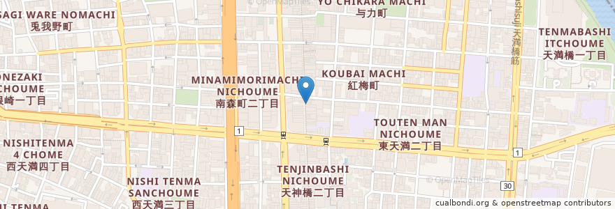 Mapa de ubicacion de Shelter（２F) en 일본, 오사카부, 오사카, 기타구.
