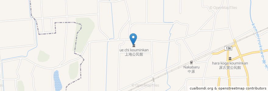 Mapa de ubicacion de 上地公民館 en Japão, 佐賀県, 三養基郡, みやき町.