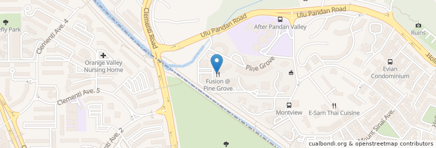 Mapa de ubicacion de Fusion @ Pine Grove en Singapour, Northwest.
