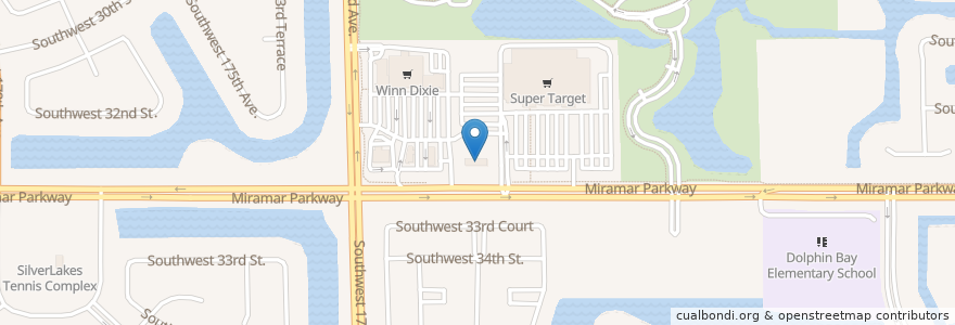 Mapa de ubicacion de Mobil Gas Station en ایالات متحده آمریکا, فلوریدا, Broward County, Miramar.