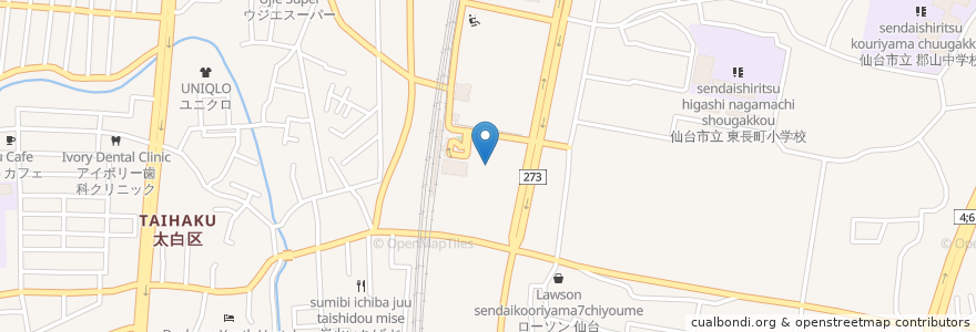 Mapa de ubicacion de カワチ薬品 あすと長町店 en Japonya, 宮城県, 仙台市, 太白区.