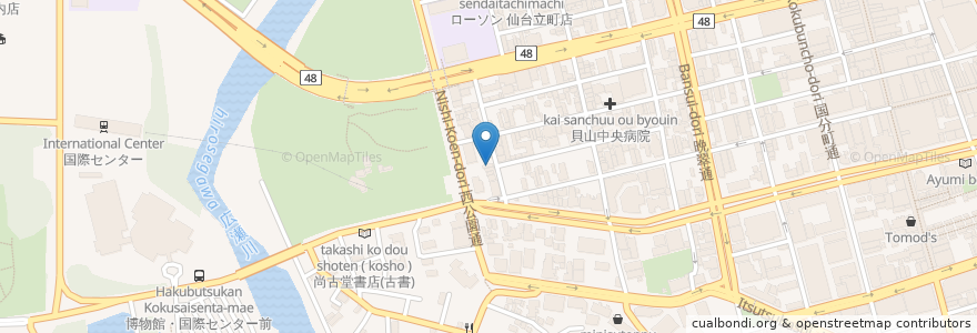 Mapa de ubicacion de beauty books & coffee Cy en Japão, 宮城県, 仙台市, 青葉区.