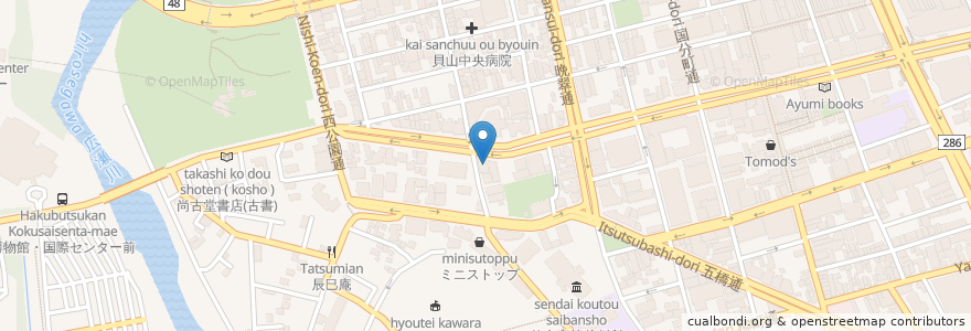 Mapa de ubicacion de エネオス en Japón, Prefectura De Miyagi, 仙台市, 青葉区.