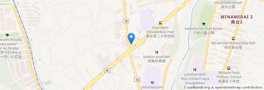 Mapa de ubicacion de 田所商店 瀬谷店 en ژاپن, 神奈川県, 横浜市, 瀬谷区.