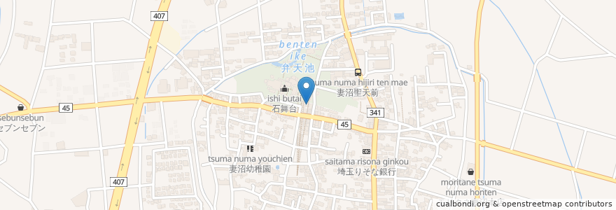 Mapa de ubicacion de あか石 en Japan, Präfektur Saitama, 熊谷市.