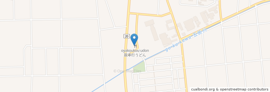 Mapa de ubicacion de 親孝行うどん千代田店 en 日本, 群馬県, 邑楽郡, 千代田町.