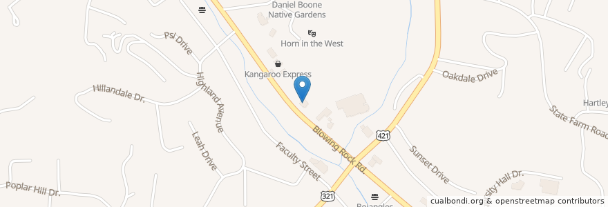 Mapa de ubicacion de Jerry L. Butler, D.D.S., M.A.G.D. en United States, North Carolina, Watauga County, Boone.