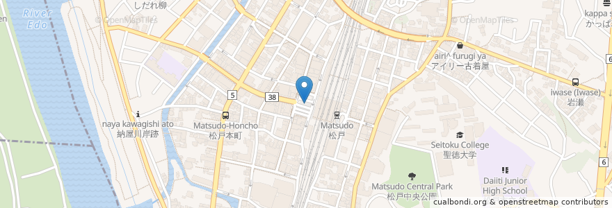 Mapa de ubicacion de 松戸駅西口地下駐車場 en Japonya, 千葉県, 松戸市.