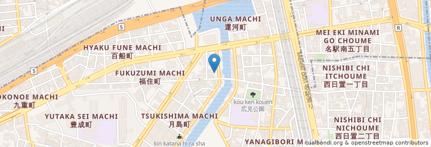 Mapa de ubicacion de かいせいデイサービス en 日本, 愛知県, 名古屋市, 中村区.