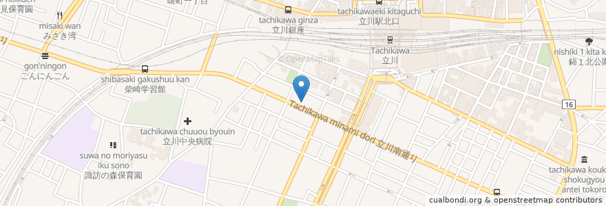 Mapa de ubicacion de シンガポールホーカーズ en Jepun, 東京都, 立川市.