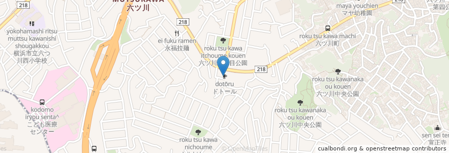 Mapa de ubicacion de ドトール en 일본, 가나가와현, 요코하마시, 南区.