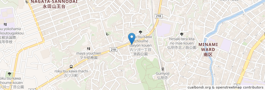 Mapa de ubicacion de すし処 いなせ en Япония, Канагава, Йокогама, Минами.