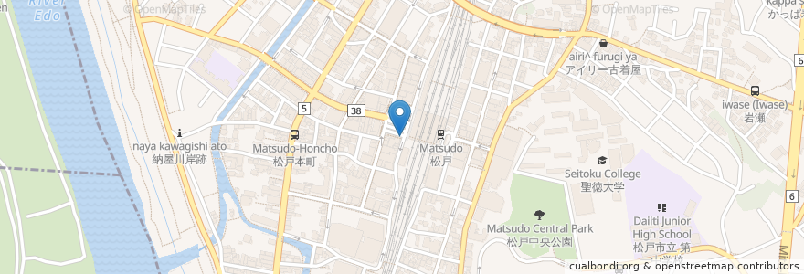 Mapa de ubicacion de 日発ビル公衆電話 en 日本, 千葉県, 松戸市.
