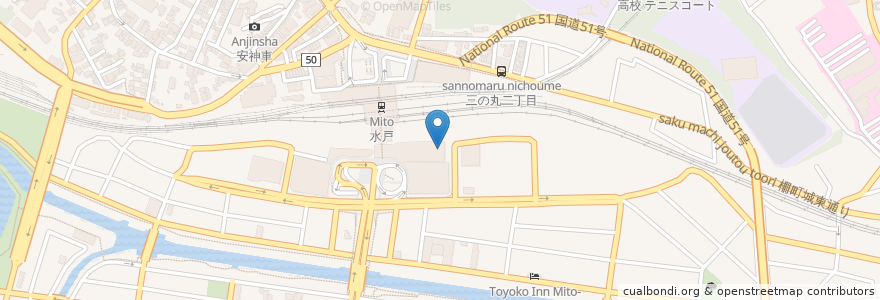 Mapa de ubicacion de エクセルみなみ駐車場 en Japón, Prefectura De Ibaraki, 水戸市.