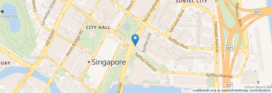 Mapa de ubicacion de Sushi Express en 新加坡, 中区.