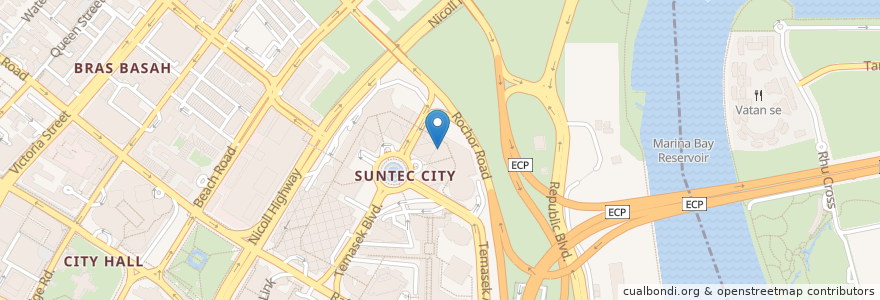 Mapa de ubicacion de Suntec City Post Office en Singapur, Central.