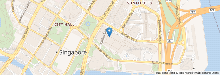 Mapa de ubicacion de Menzo Butao en Singapore, Central.