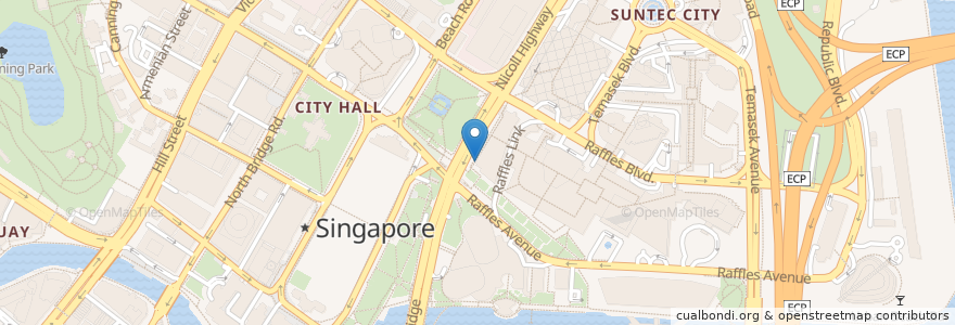 Mapa de ubicacion de Paik's Bibim en Singapura, Central.