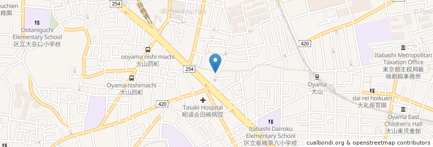 Mapa de ubicacion de ふなちゅう en Япония, Токио, Итабаси.