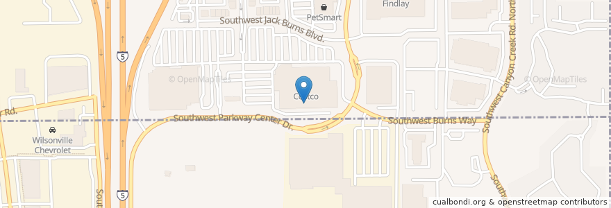Mapa de ubicacion de Costco Pharmacy en 美利坚合众国/美利堅合眾國, 俄勒冈州/俄勒岡州, Clackamas County, Wilsonville.